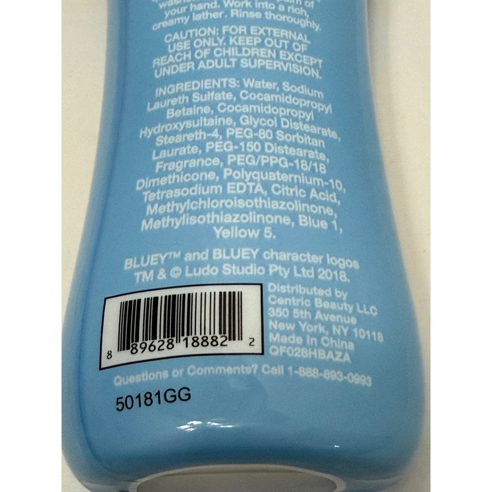 Bluey 3-in-1 Body Wash Shampoo & Conditioner Bath-Time Berry‎ Scent 8 fl oz